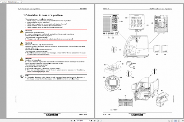 Liebherr Mobile Crane LTM 1750 9.1 LICCON 2 Operating Instructions Diagnostics Manual 99904 07 02 2