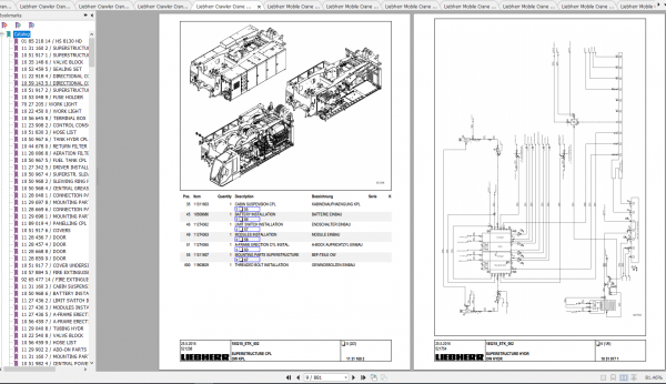 Liebherr Mobile Cranes Crawler Cranes Tower Cranes Spare Parts Catalog DVD 2