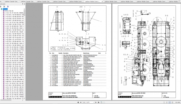 Liebherr Mobile Cranes Crawler Cranes Tower Cranes Spare Parts Catalog DVD 3