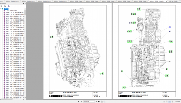 Liebherr Mobile Cranes Crawler Cranes Tower Cranes Spare Parts Catalog DVD 5