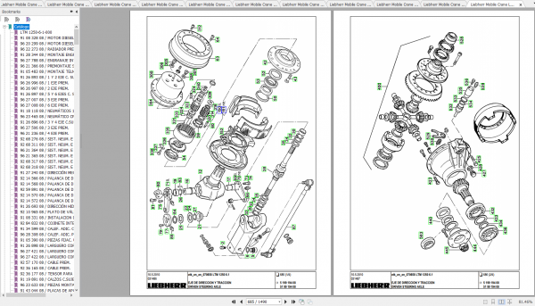 Liebherr Mobile Cranes Crawler Cranes Tower Cranes Spare Parts Catalog DVD 9