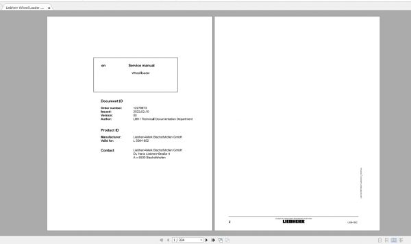 Liebherr Wheel Loader 41.21GB Updated 03.2022 Full Service Manuals DVD PDF 2
