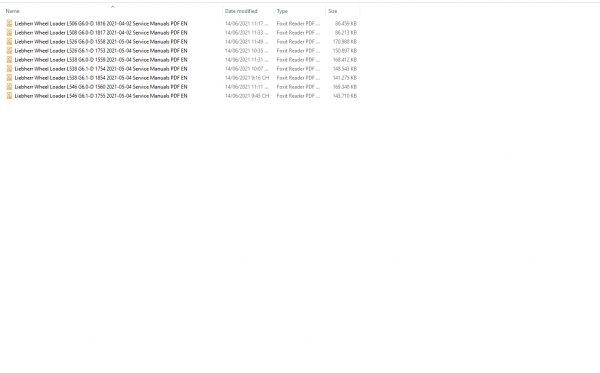 Liebherr Wheel Loader Tier Updated 06.2021 Full Service Manuals DVD 21.18GB PDF 1
