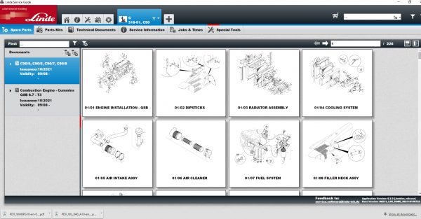 Linde Service Guide LSG v.5.2.2 Updated U0213 11.2021 Service Parts Information DVD 7