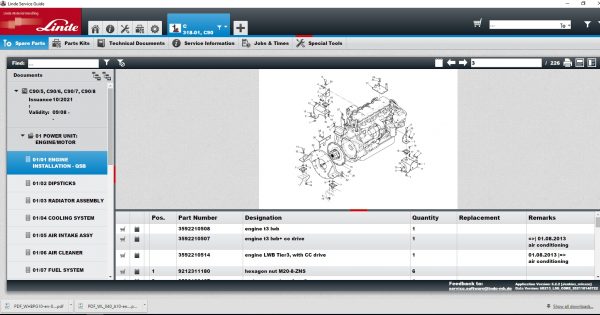 Linde Service Guide LSG v.5.2.2 Updated U0213 11.2021 Service Parts Information DVD 8