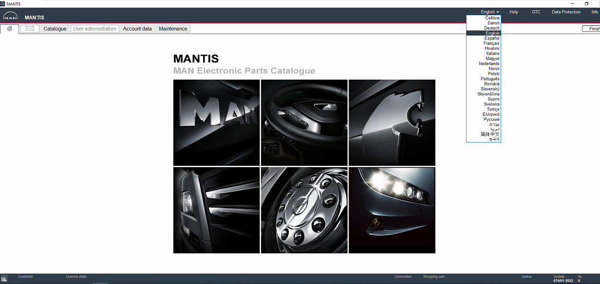 MAN MANTIS v674 EPC 01.2022 Spare Parts Catalog 1 1