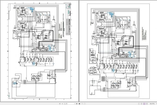 Macdon W150 W155 W 100A 400D Series Auger Draper Platform Hydraulic Schematic 06.2015