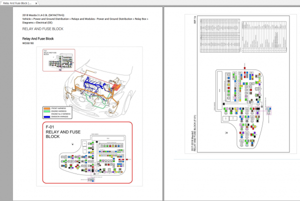 Mazda 3 L4 2.0L 2018 Electrical Wiring Diagram 4