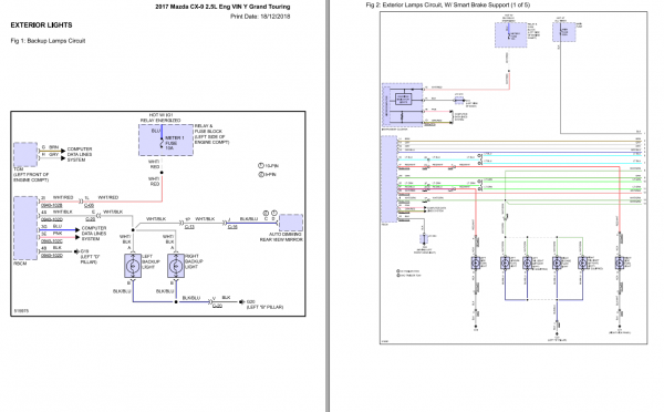 Mazda CX9 2.5L 2017 Electrical Wiring Diagram 2