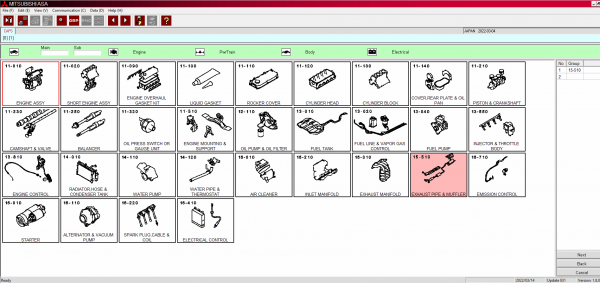 Mitsubishi ASA 03.2022 EPC Europe General Export USA Japan Spare Parts Catalog DVD 8