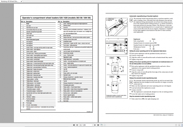 Mustang Heavy Equipment All Wheel Steer Loader Updated 2022 PDF Service Manual 2