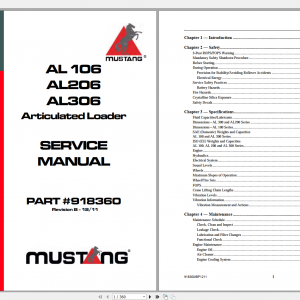 Mustang Heavy Equipment Articulated Loader Updated 2022 PDF Service Manual 3