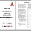 Mustang Heavy Equipment Excavator 2022 PDF Parts Manual
