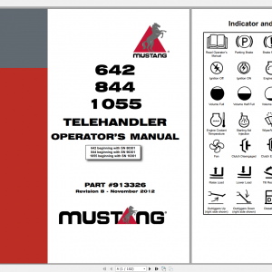 Mustang Heavy Equipment Telehandler Updated 2022 PDF Operators Manual 0