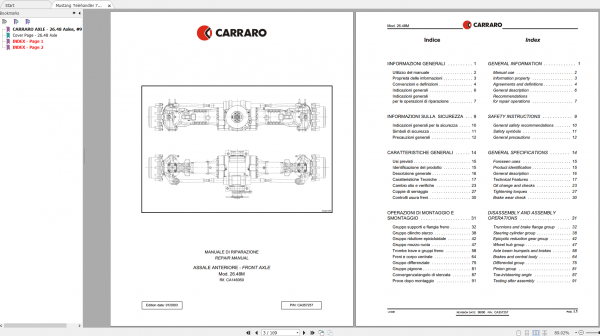 Mustang Heavy Equipment Telehandler Updated 2022 PDF Service Manual 2