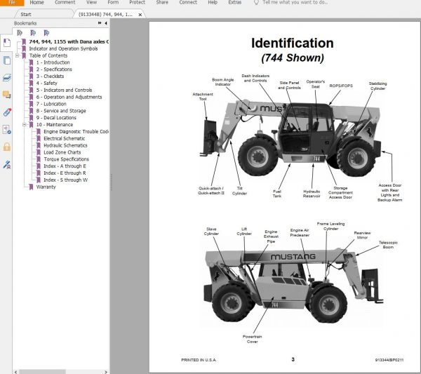 Mustang Machinery Heavy Equipment 1.28 GB PDF 2022 Operator Manuals DVD 10