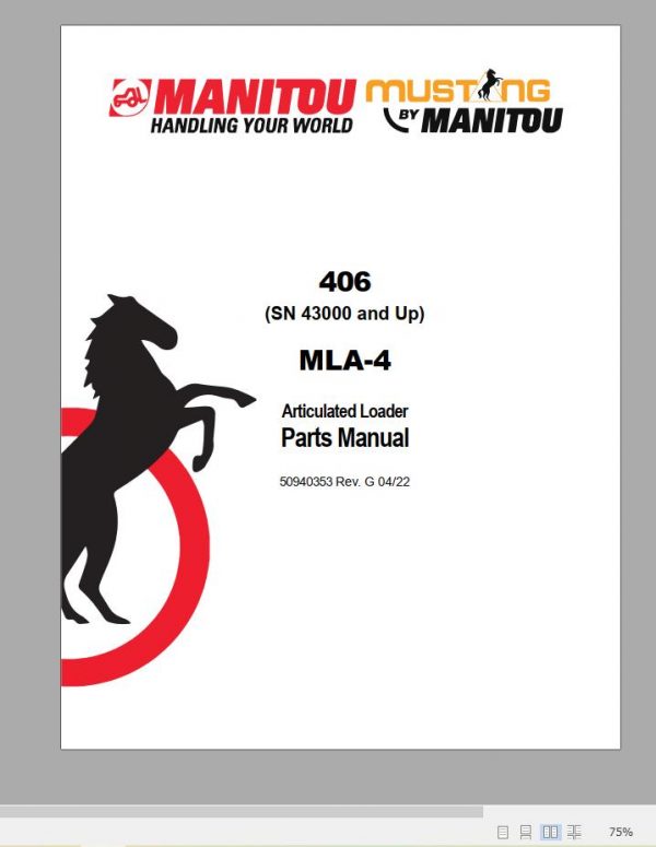 Mustang Machinery Heavy Equipment 325 GB PDF 2022 Part Catalog Manuals DVD 5