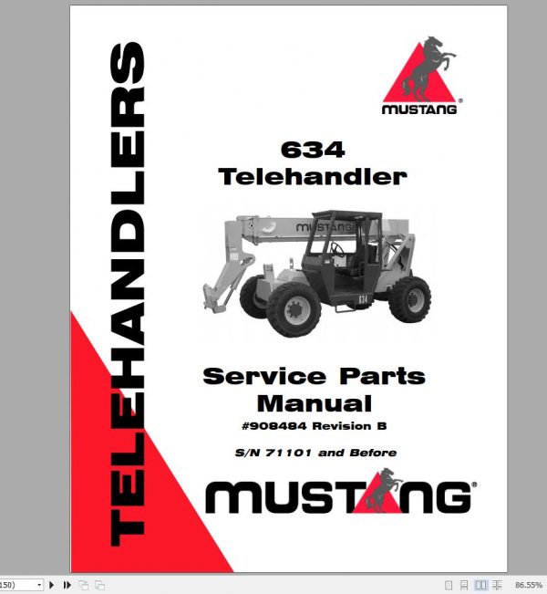 Mustang Machinery Heavy Equipment 325 GB PDF 2022 Part Catalog Manuals DVD 8