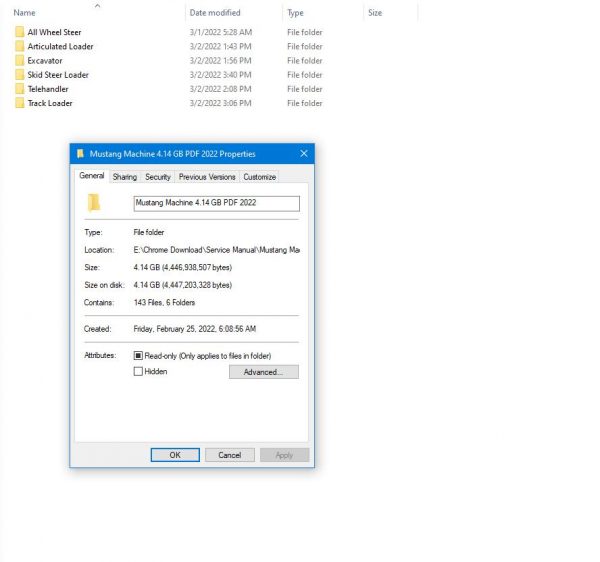 Mustang Machinery Heavy Equipment 4.14 GB PDF 2022 Service Manuals DVD 1 1