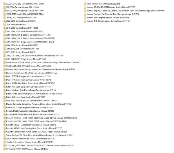 Mustang Machinery Heavy Equipment 4.14 GB PDF 2022 Service Manuals DVD 3