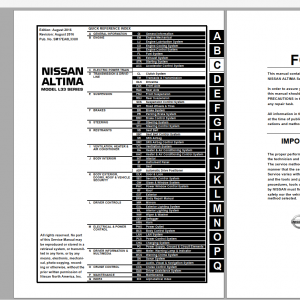 Nissan Altima L33 Series SM17EA0L33U0 Workshop Manual Circuit Diagram 08.2016 1
