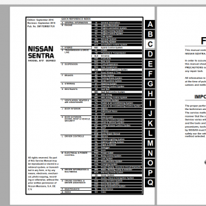 NISSAN INFINITI Collection Models 2017 Workshop Repair Manual Diagrams DVD PDF Nissan Sentra B17 Series Sm17Em0B17U0 Workshop Manual Circuit Diagram 09.2016 1