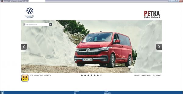 PETKA 8.3 Volkswagen Seat Skoda Audi Commercial Vehicles Porsche 02.2022 Spare Parts Catalog DVD 7