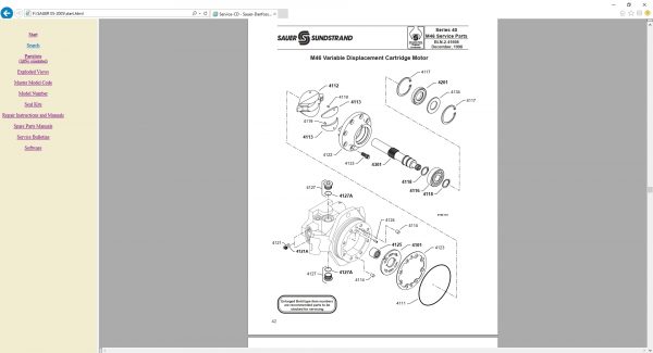 SAUER DANFOSS Service CD 2003 Spare Parts Document 11