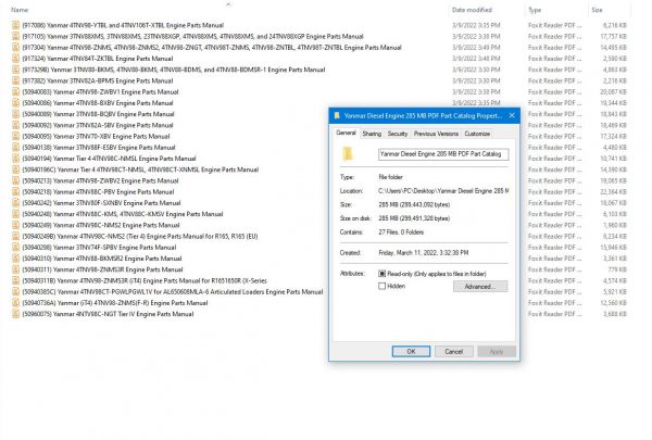 Yanmar Diesel Engine 285 MB PDF New Model Updated Parts Catalogues CD 1