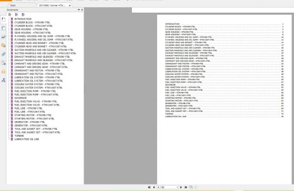 Yanmar Diesel Engine 285 MB PDF New Model Updated Parts Catalogues CD 2