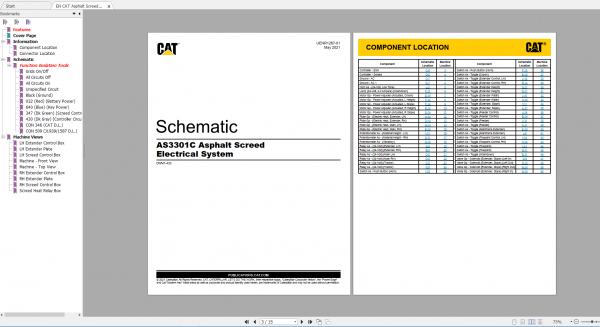 CAT Asphalt Paver Screed 217MB Full Models 04.2000 08.2021 Updated Electric Hydraulic Schematics EN PDF DVD 4