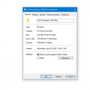 CAT Fuel Injector TRIM Files 1