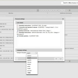 CLAAS WebTIC Offline PL Polski 04.2022 Operator Manual Repair Manual and Service Documentation DVD 2