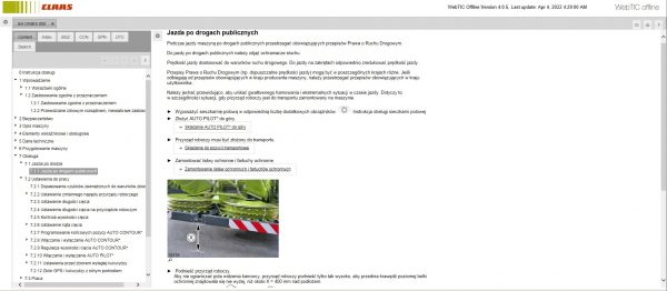 CLAAS WebTIC Offline PL Polski 04.2022 Operator Manual Repair Manual and Service Documentation DVD 5