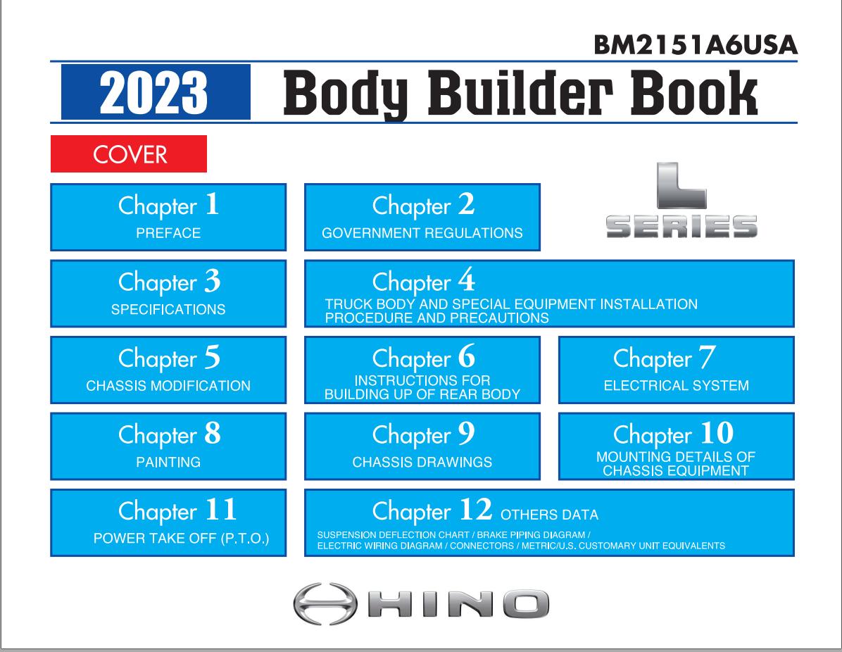 Hino Body Builder Book 2022 L SERIES S SERIES XL SERIES 1