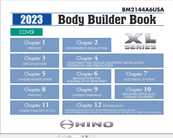 Hino Body Builder Book 2022 L SERIES S SERIES XL SERIES 3