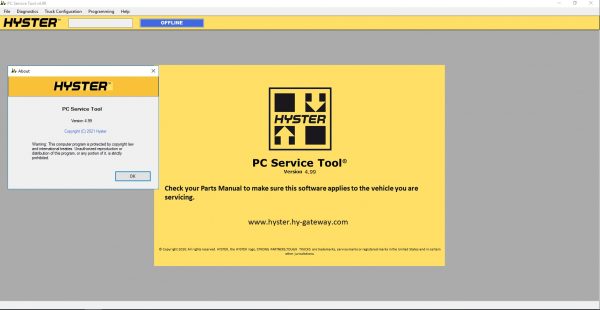 Hyster PC Service Tool v4.99 12.2021 Unlocked 1