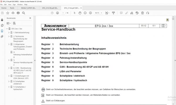 JUNGHEINRICH ForkLift v4.36 JETI SH 436 Update EN08 DE08 04.2022 Service Information DVD 11