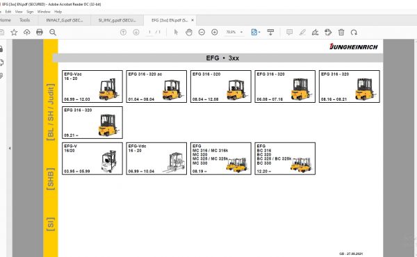 JUNGHEINRICH ForkLift v4.36 JETI SH 436 Update EN08 DE08 04.2022 Service Information DVD 5