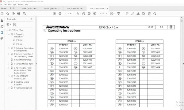 JUNGHEINRICH ForkLift v4.36 JETI SH 436 Update EN08 DE08 04.2022 Service Information DVD 8
