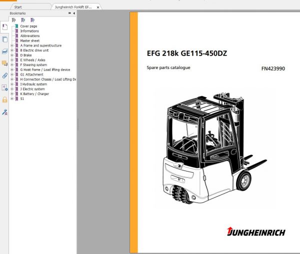 Jungheinrich Forklift 14.0 GB PDF Spare Parts Catalog EN DVD 04 10