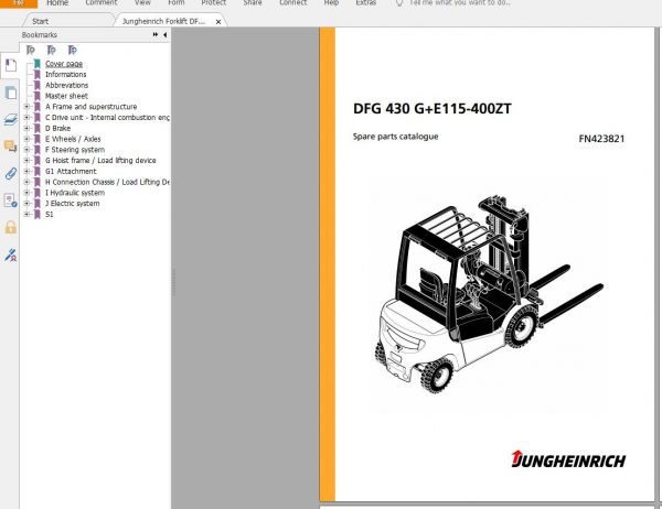 Jungheinrich Forklift 14.0 GB PDF Spare Parts Catalog EN DVD 04 4