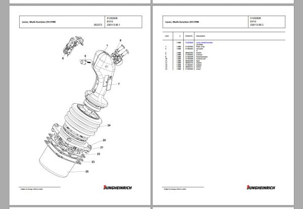 Jungheinrich Forklift 14.0 GB PDF Spare Parts Catalog EN DVD 04 7