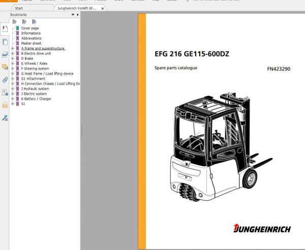 Jungheinrich Forklift 14.0 GB PDF Spare Parts Catalog EN DVD 04 8