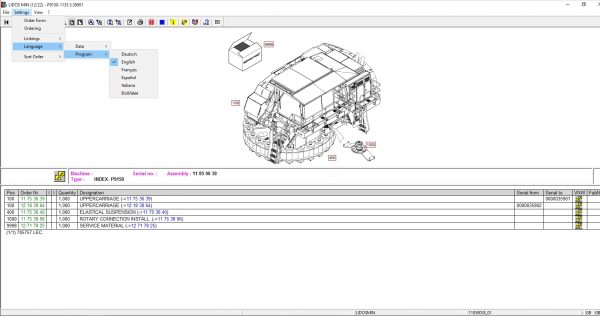 Liebherr Lidos Offline 04.2022 Mining Truck Excavator EPC Parts Catalog Service Documentation DVD Vmware 6