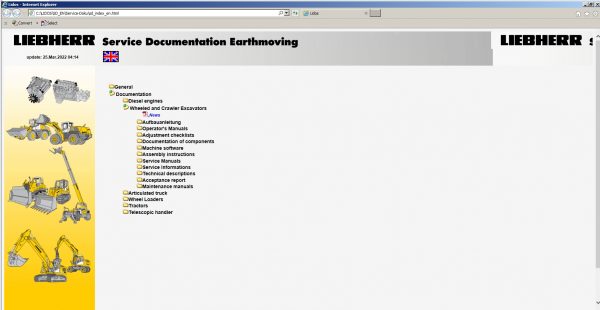 Liebherr Lidos Offline COT LBH LFR LHB LWT 04.2022 Spare Parts Catalog Service Documentation VMware 10 1