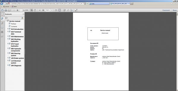 Liebherr Lidos Offline COT LBH LFR LHB LWT 04.2022 Spare Parts Catalog Service Documentation VMware 12 1
