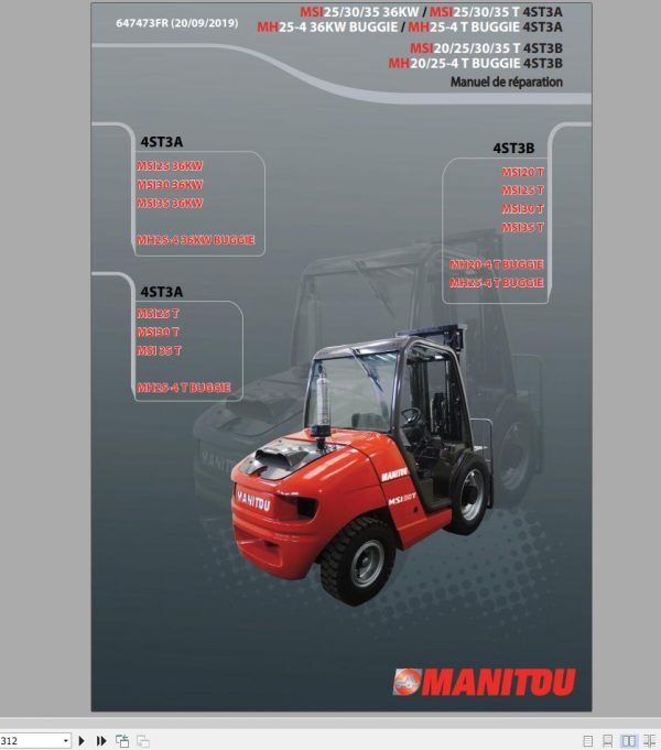 Manitou Machinery 13.8 GB PDF 2022 FR French Language Service Manuals Repair Manual DVD FR 0