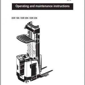 Mitsubishi Forklift EDR 18N ESR 20N ESR 23N Operation Maintenance Manual EN 1 1