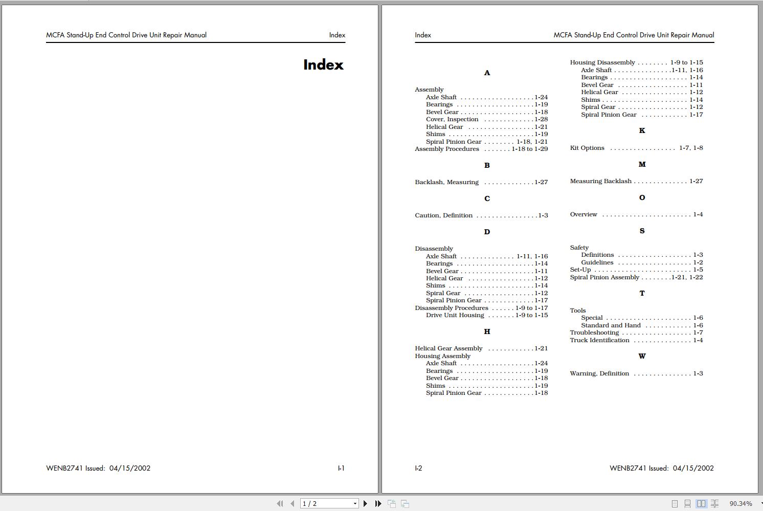 Mitsubishi Forklift FBC15KS FBC18KS FBC20KS FBC25KS Service Manual EN 1